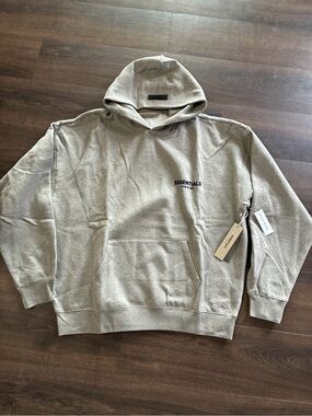 Fear Of God Essentials Dark Oatmeal Hoodie XL NWT